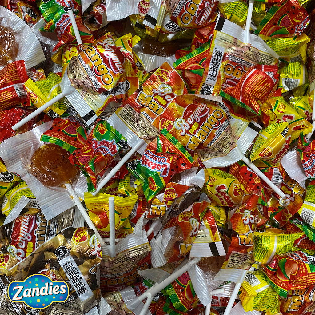 Large variety of Beny Pinata Mix with Zandies logo in the corner