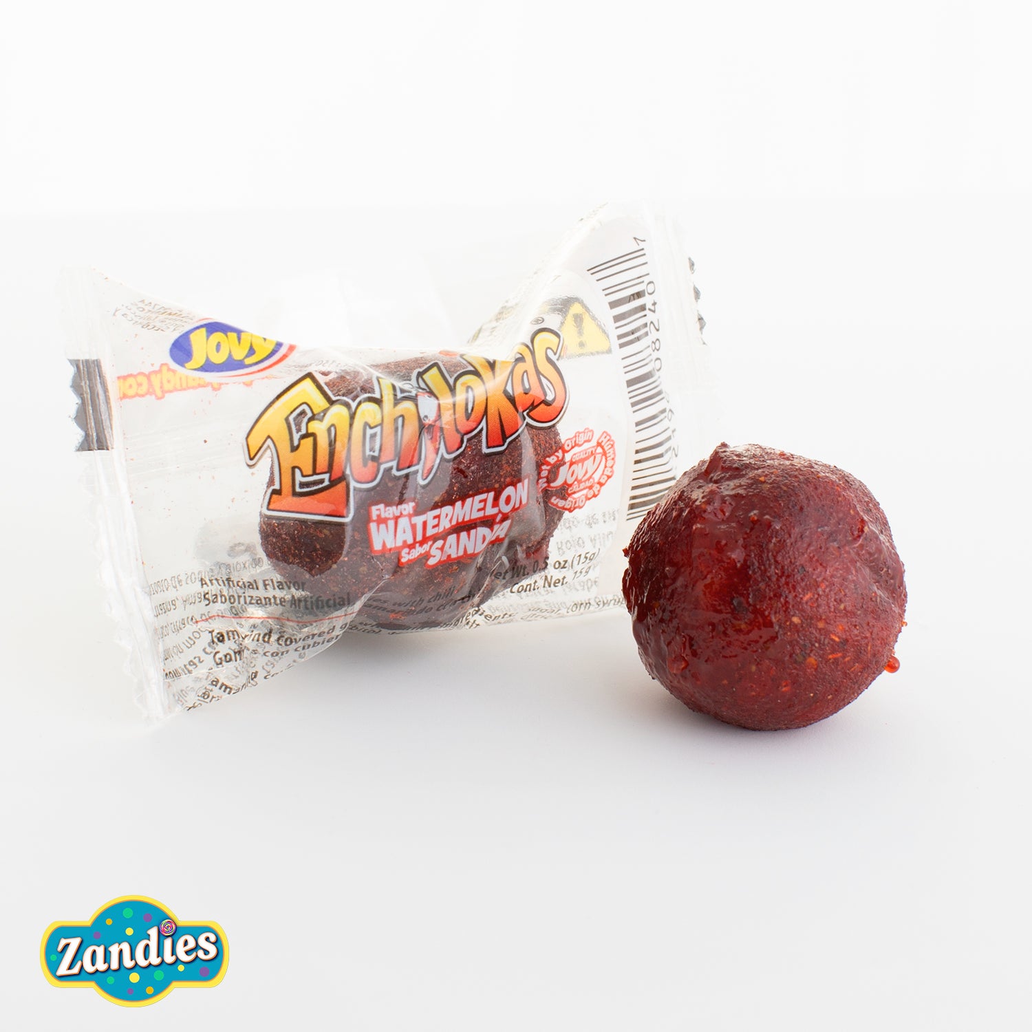 Zandies Fruity Enchilokas Sandies candy on a white background