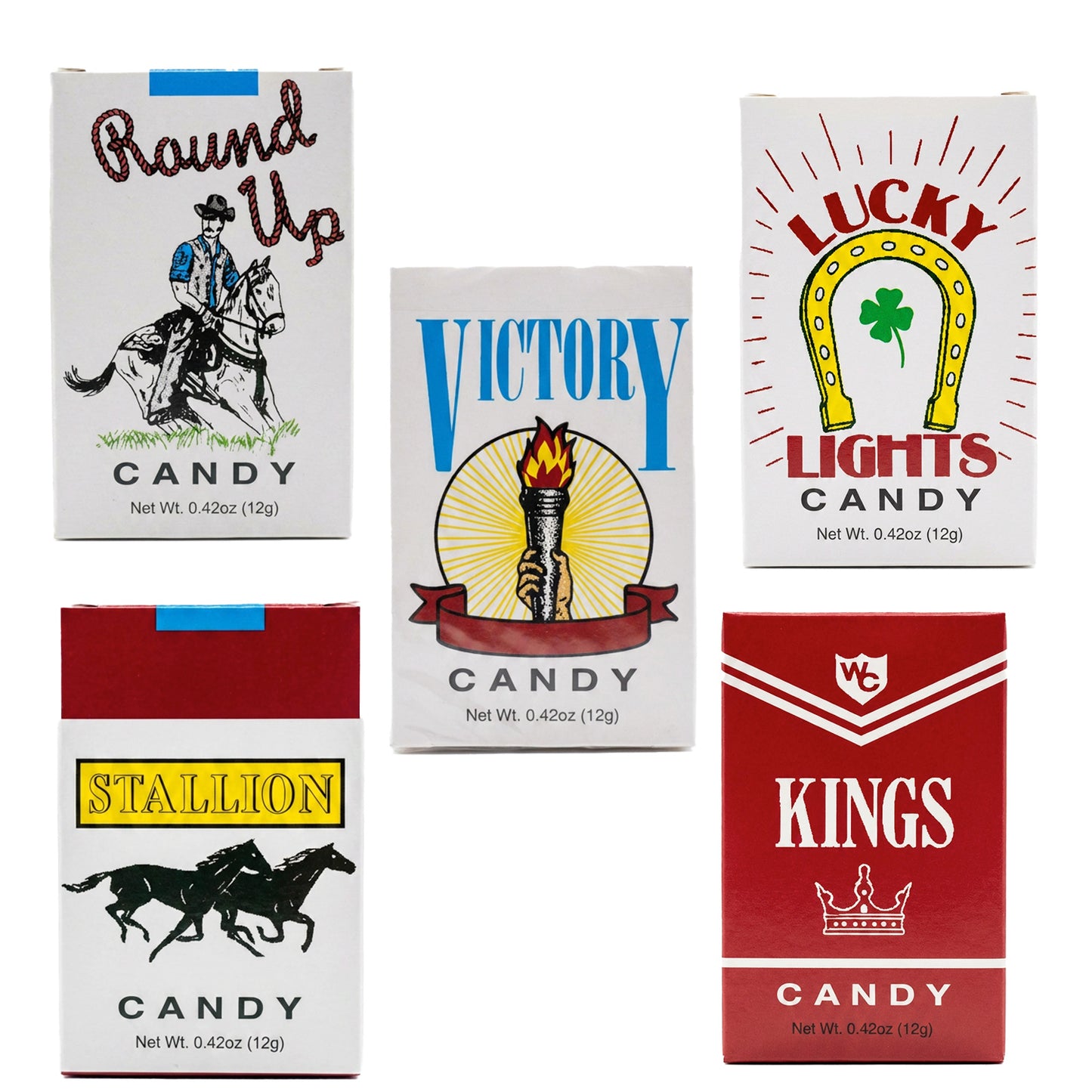 close up image of the different types of candy sticks
