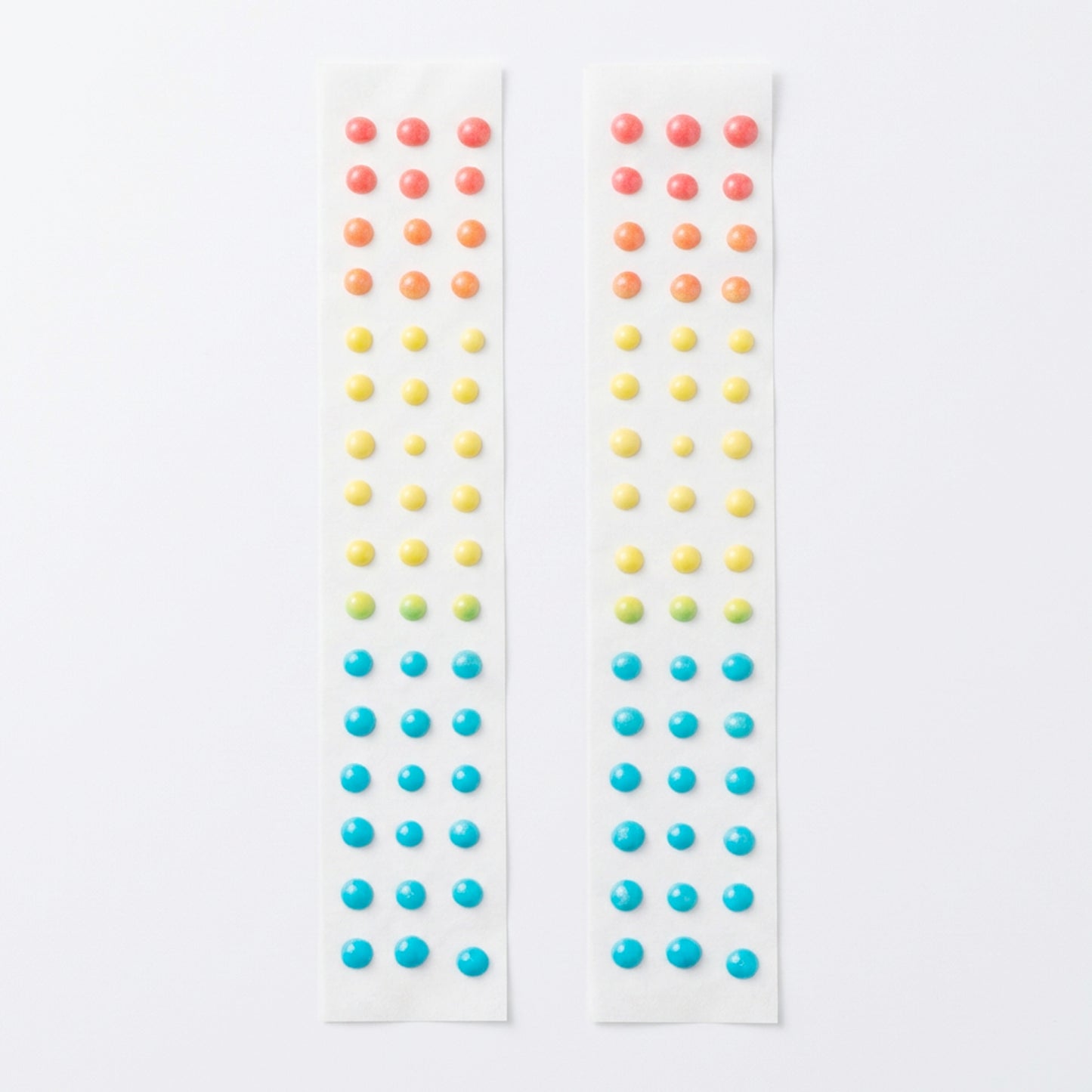 two strips of classic candy buttons