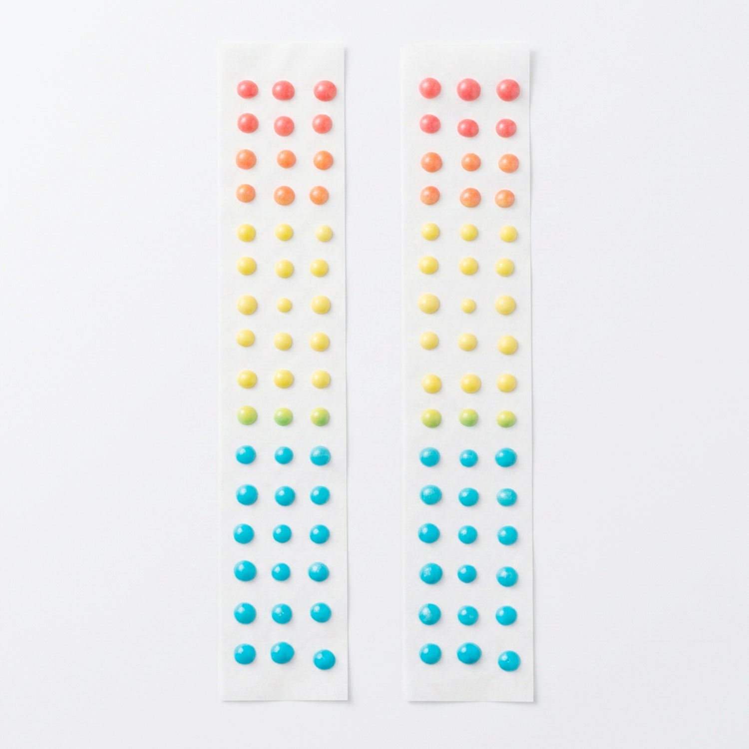 two strips of classic candy buttons