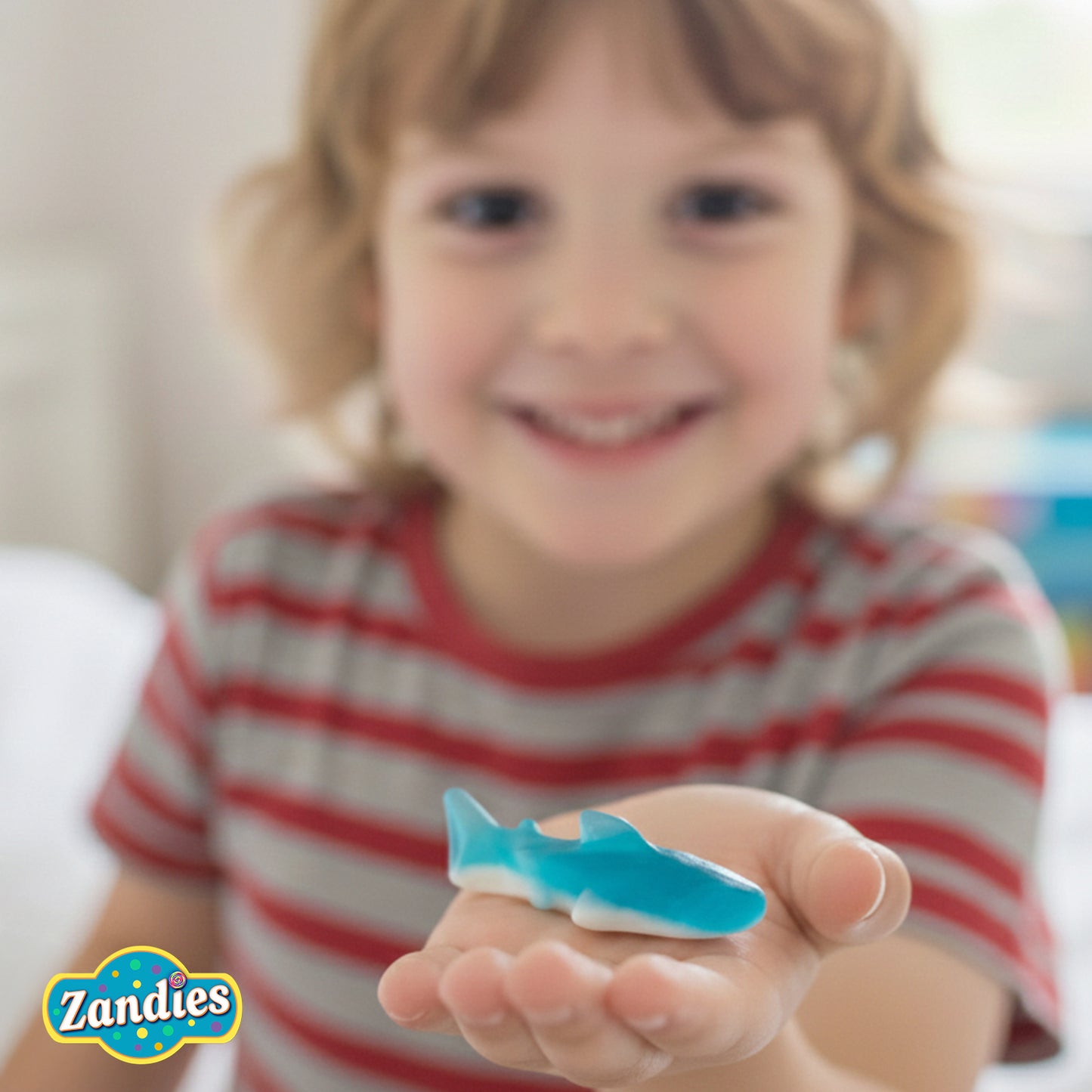 Blue shark gummies from Vidal - gluten-free chewy candy for kids