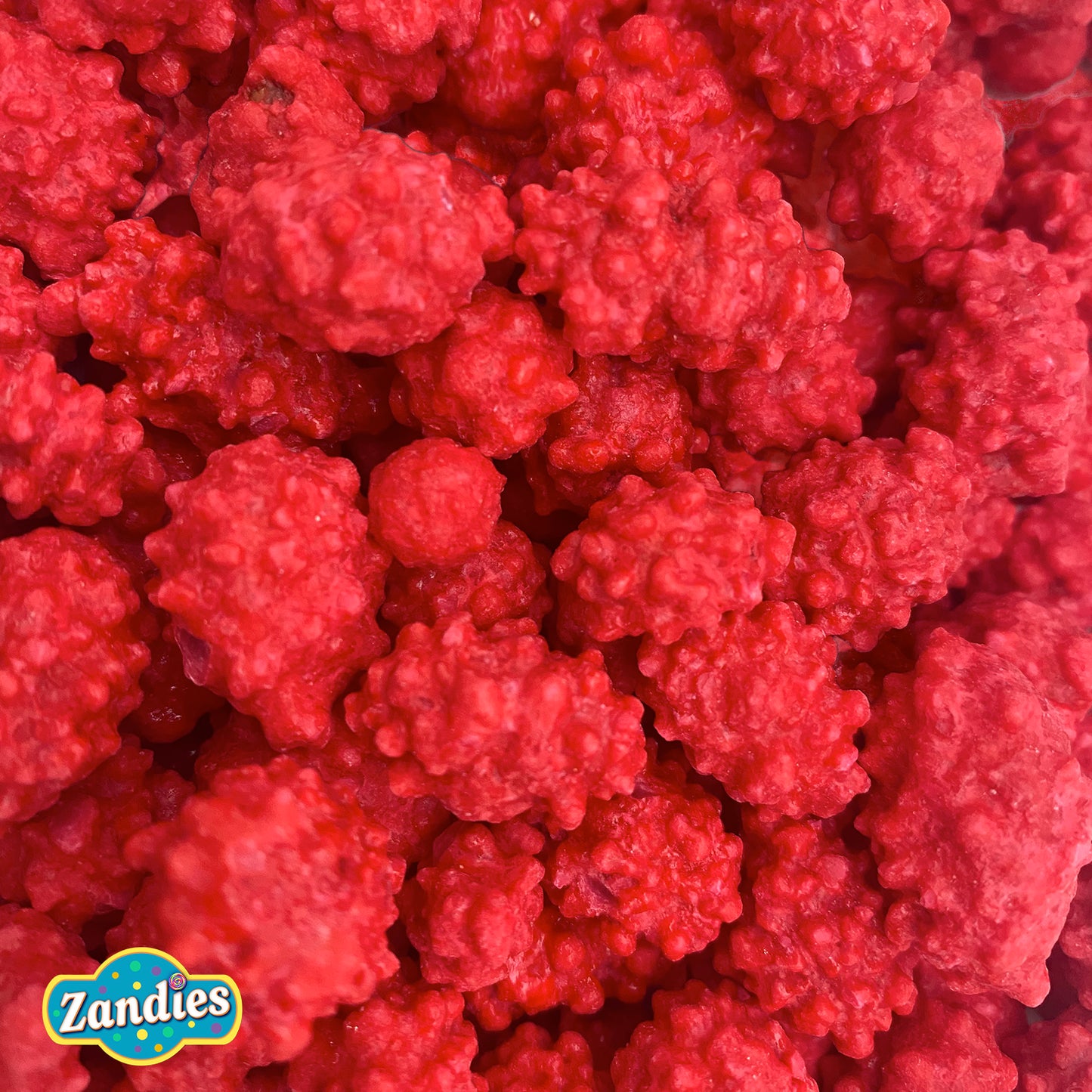 Top-down view of French burnt peanuts candy piled together in bulk