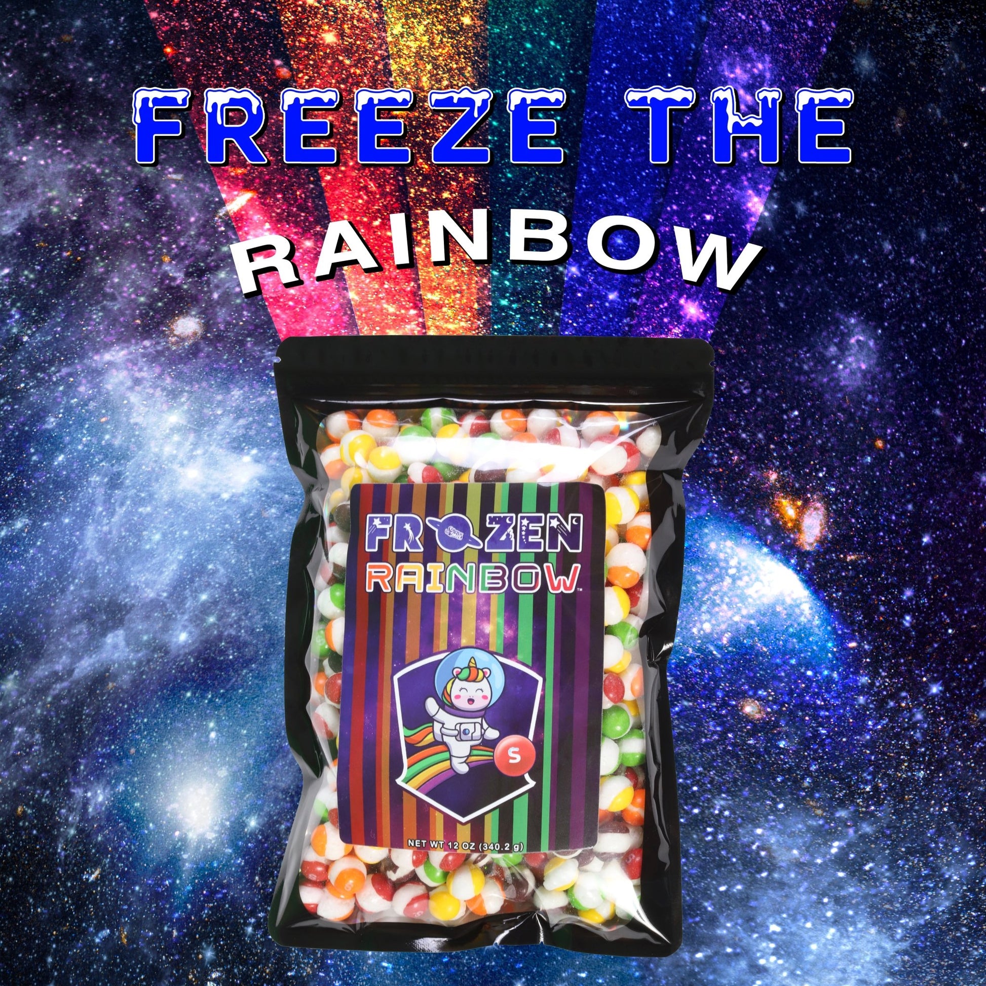 Frozen Rainbow - Freeze Dried Skittles (original, sour, wild berry, & smoothie) - Crazy Nate - candy