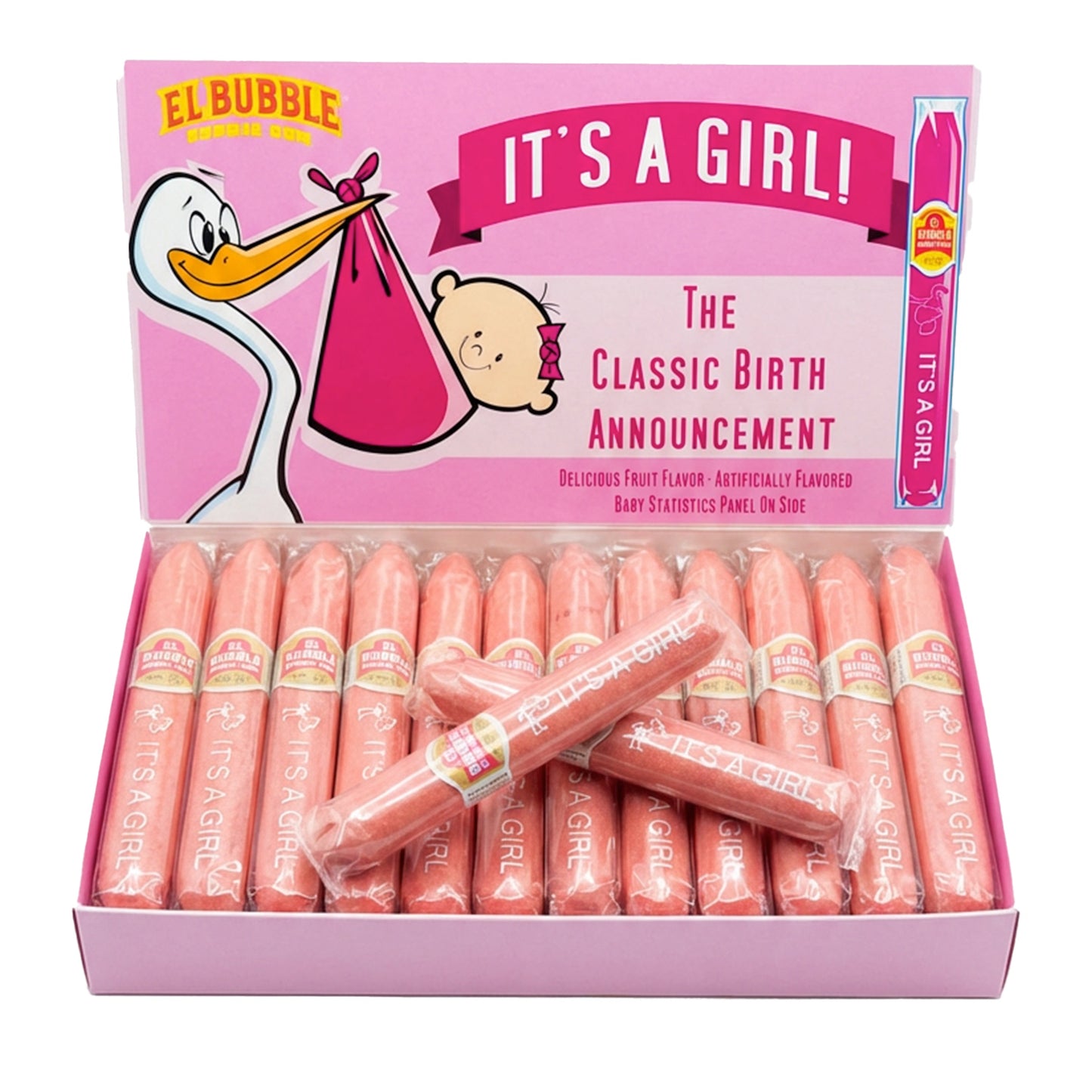 It's A Girl Bubble Gum Cigar