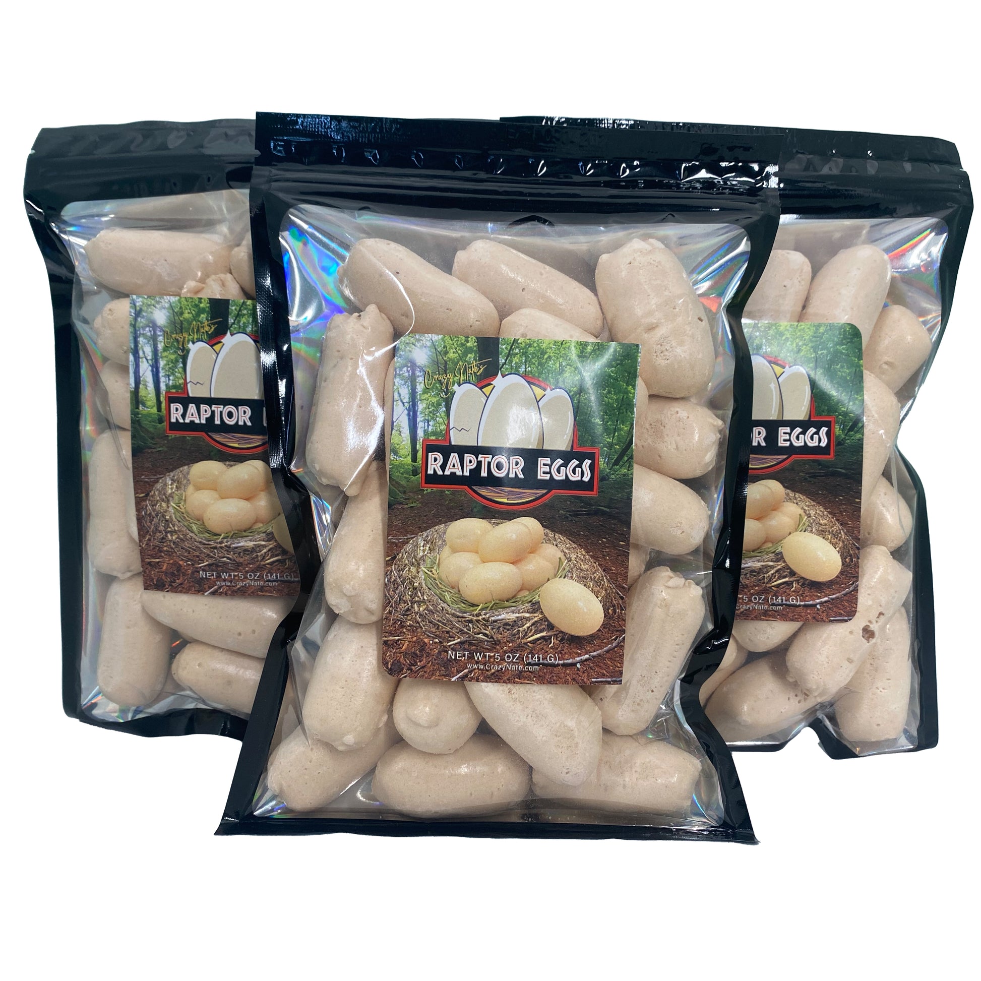three pack of raptor eggs.