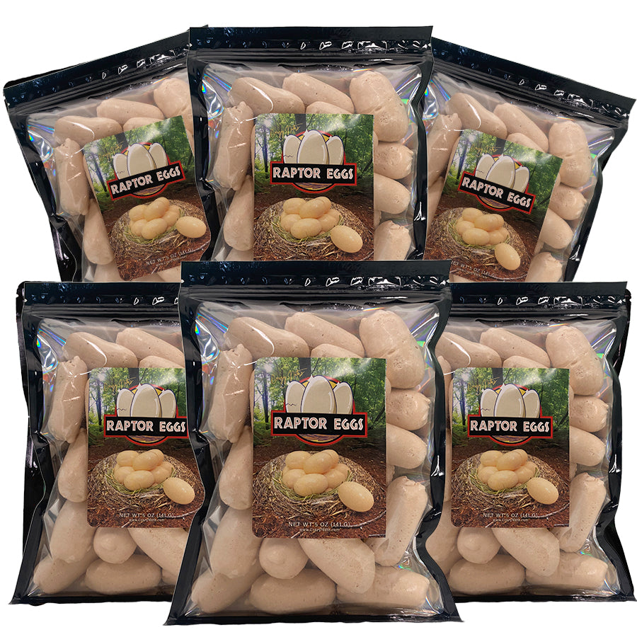 6 pack of raptor eggs.